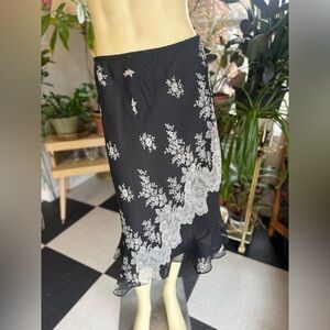 Vintage 90s Notations Floaty Midi Skirt – Cottagecore / Whimsigoth size Large